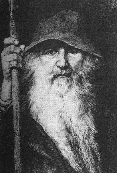 A drawing of Odin